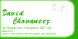 david chovanecz business card